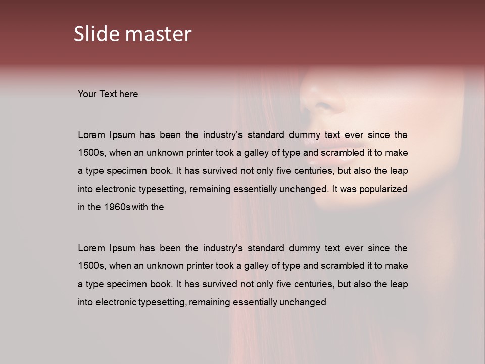 Woman Border Girl PowerPoint Template