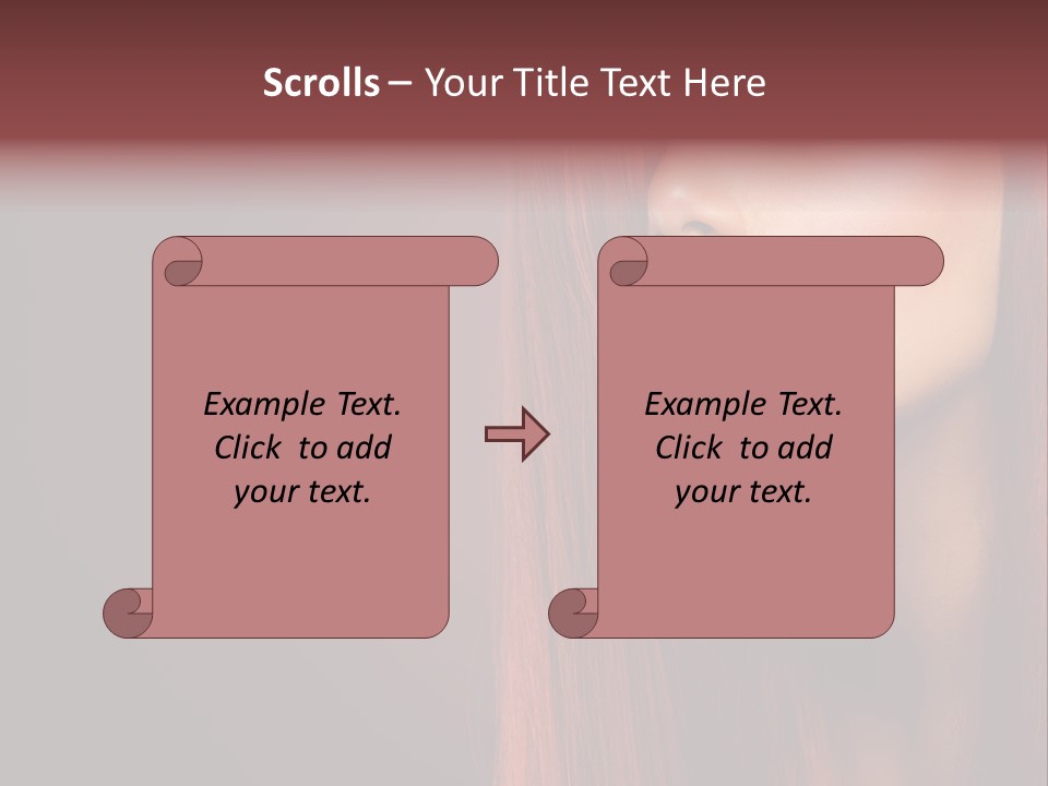 Woman Border Girl PowerPoint Template