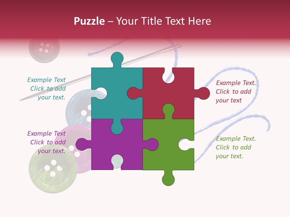 White Fashion Holes PowerPoint Template