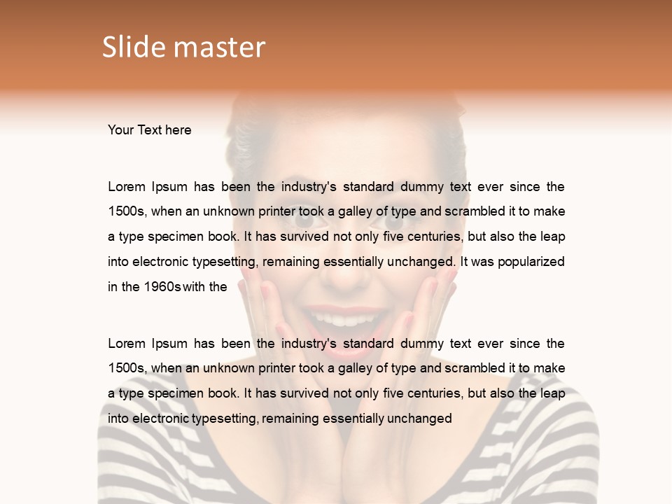 Red Old Fashioned People PowerPoint Template