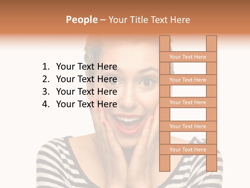 Red Old Fashioned People PowerPoint Template