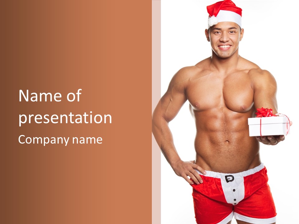 Muscle Holiday Xmas PowerPoint Template