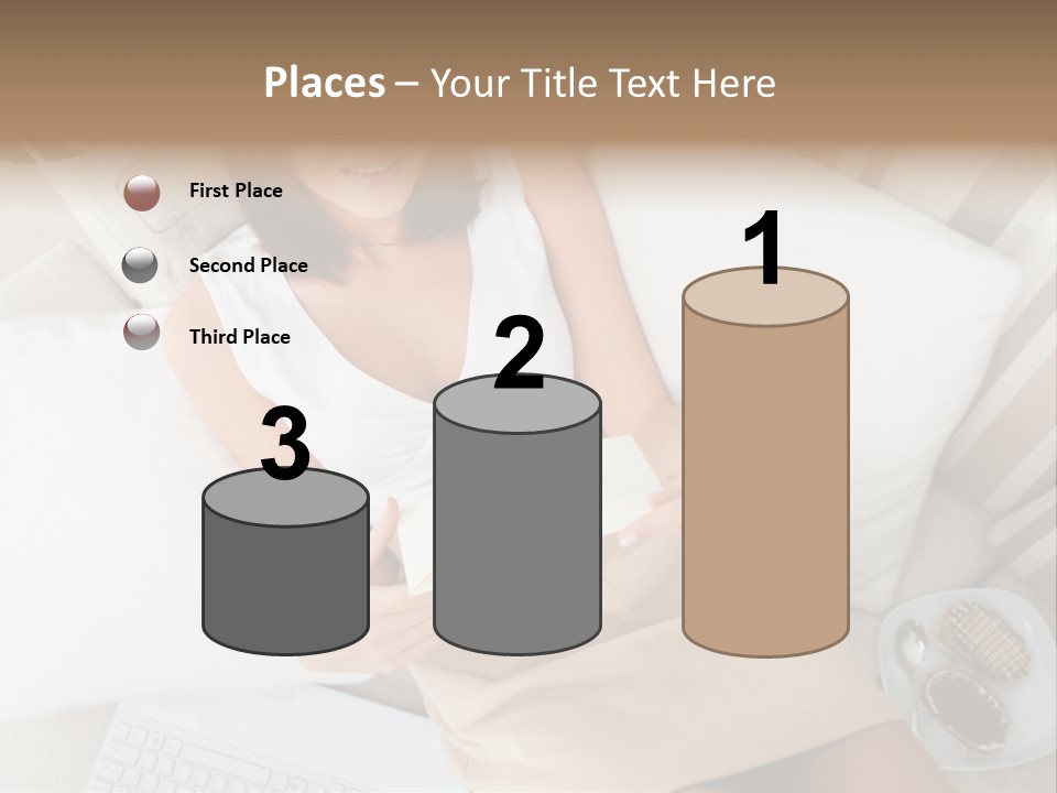 Girl Wellbeing Brunette PowerPoint Template