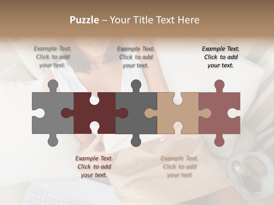 Girl Wellbeing Brunette PowerPoint Template