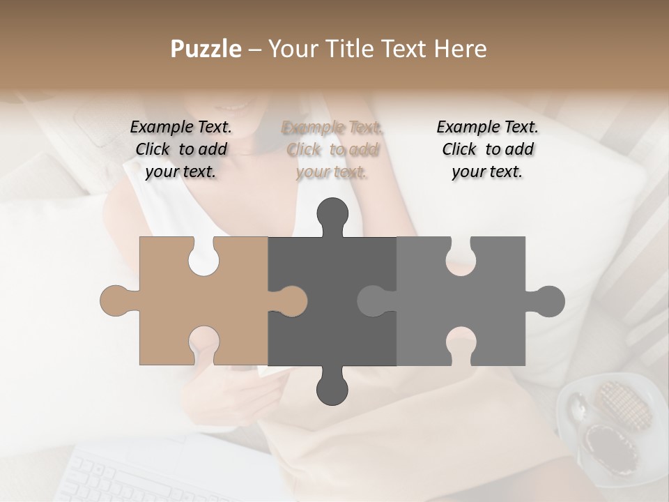 Girl Wellbeing Brunette PowerPoint Template