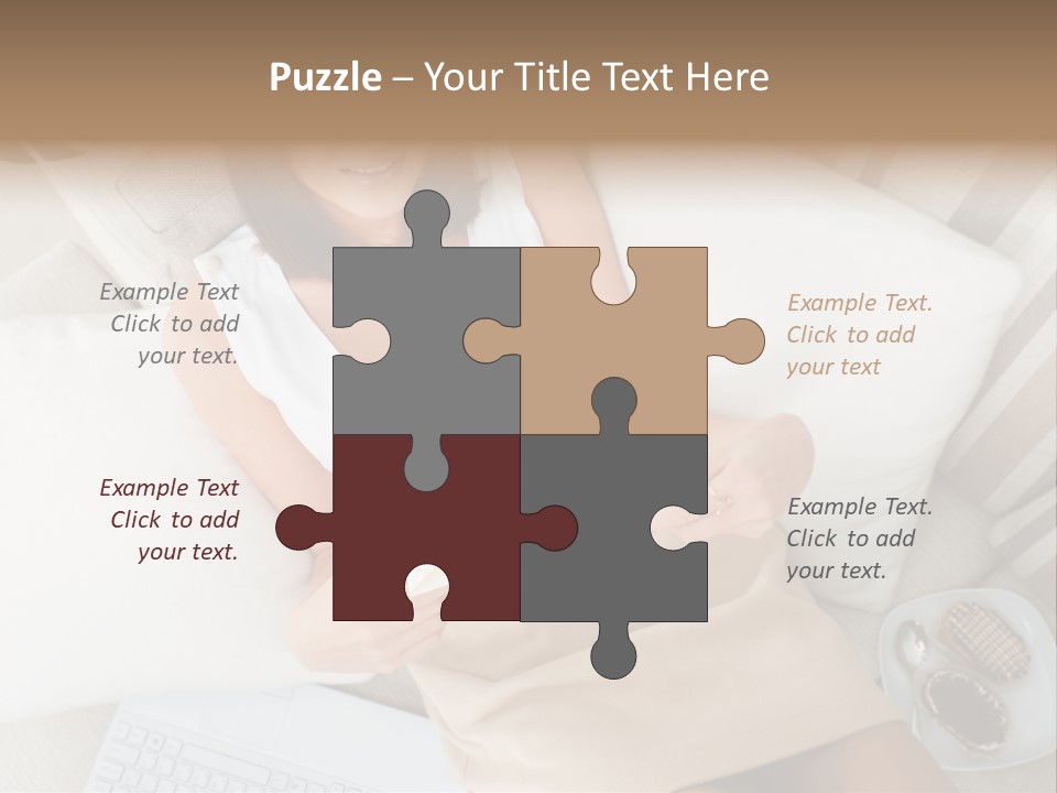 Girl Wellbeing Brunette PowerPoint Template