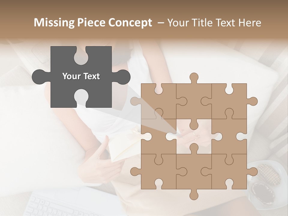 Girl Wellbeing Brunette PowerPoint Template