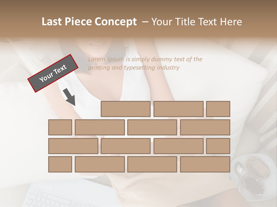 Girl Wellbeing Brunette PowerPoint Template