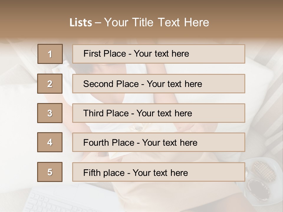 Girl Wellbeing Brunette PowerPoint Template