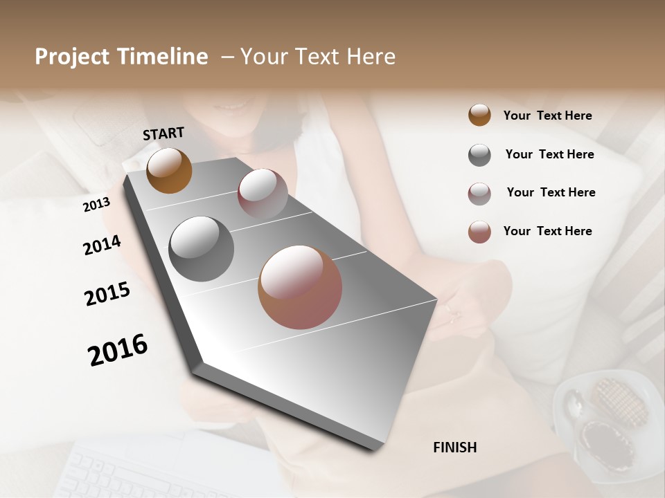 Girl Wellbeing Brunette PowerPoint Template