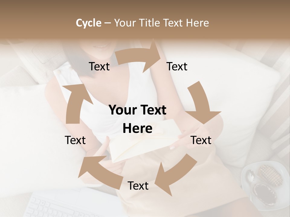 Girl Wellbeing Brunette PowerPoint Template