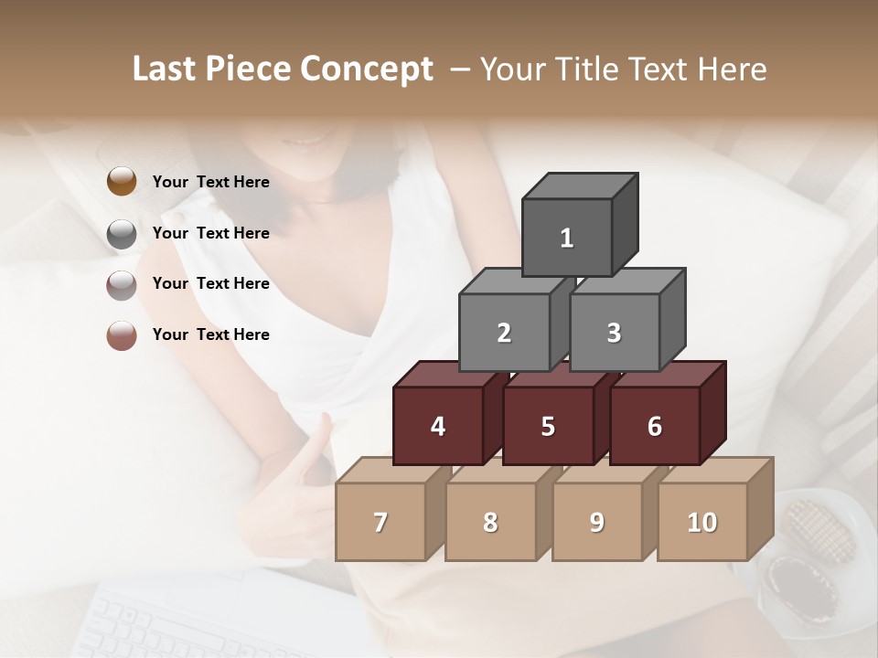 Girl Wellbeing Brunette PowerPoint Template