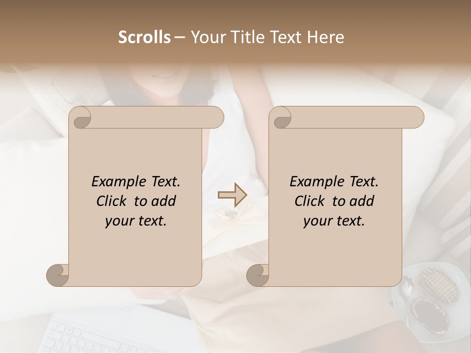 Girl Wellbeing Brunette PowerPoint Template