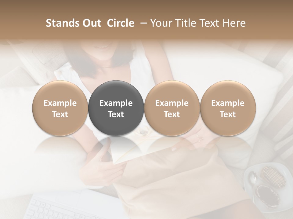 Girl Wellbeing Brunette PowerPoint Template