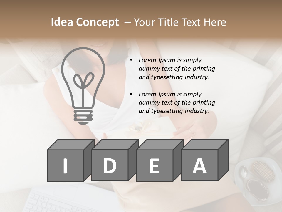 Girl Wellbeing Brunette PowerPoint Template