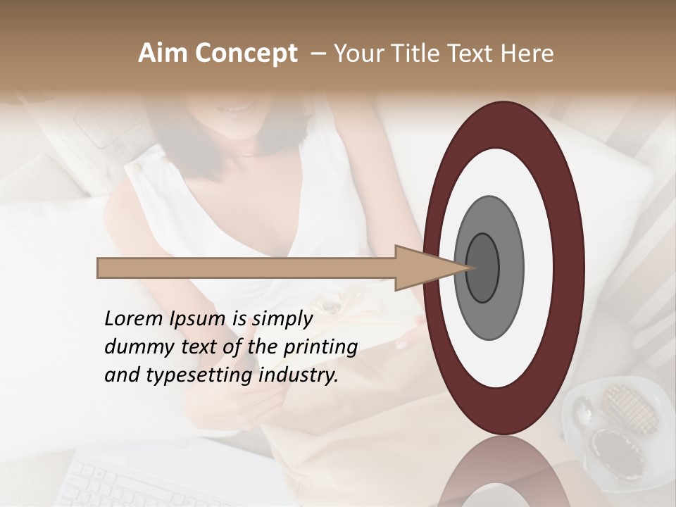 Girl Wellbeing Brunette PowerPoint Template