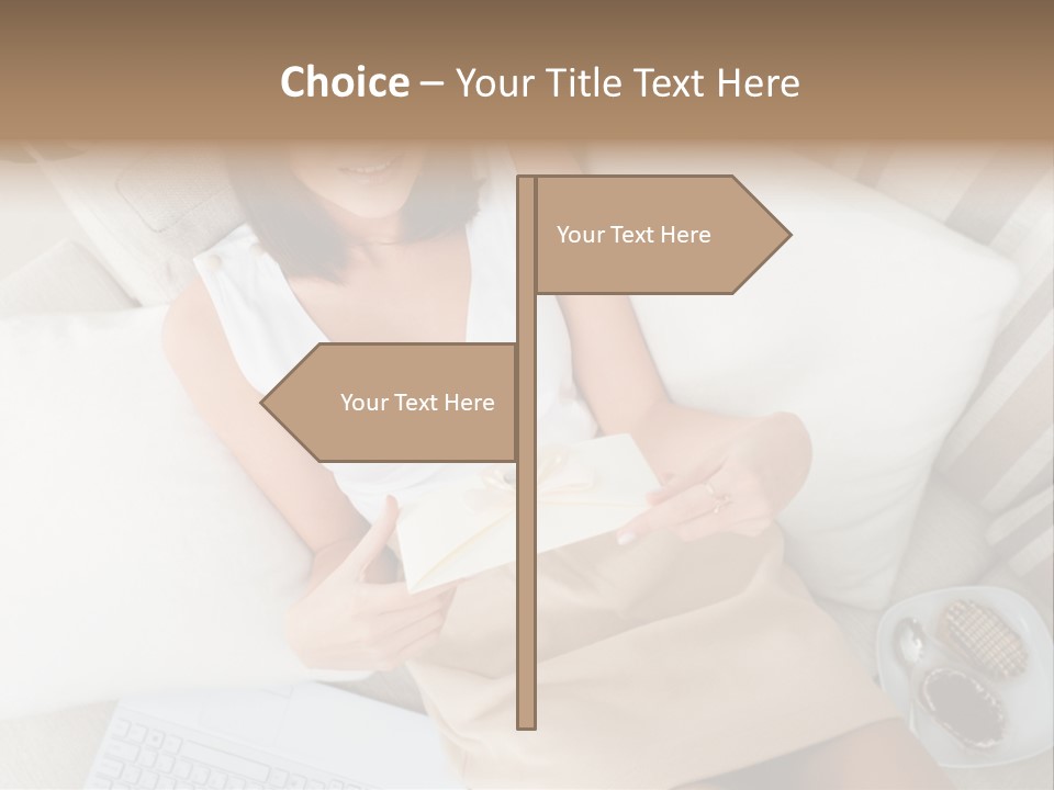 Girl Wellbeing Brunette PowerPoint Template