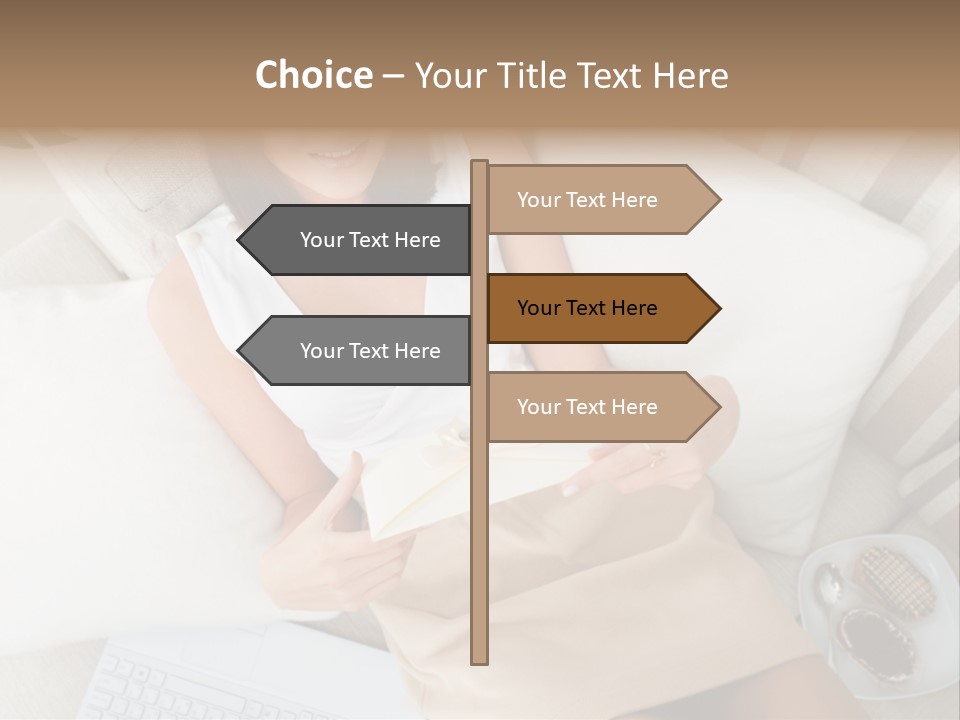 Girl Wellbeing Brunette PowerPoint Template