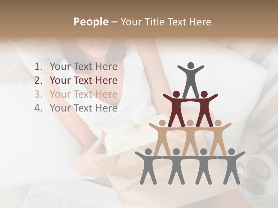 Girl Wellbeing Brunette PowerPoint Template