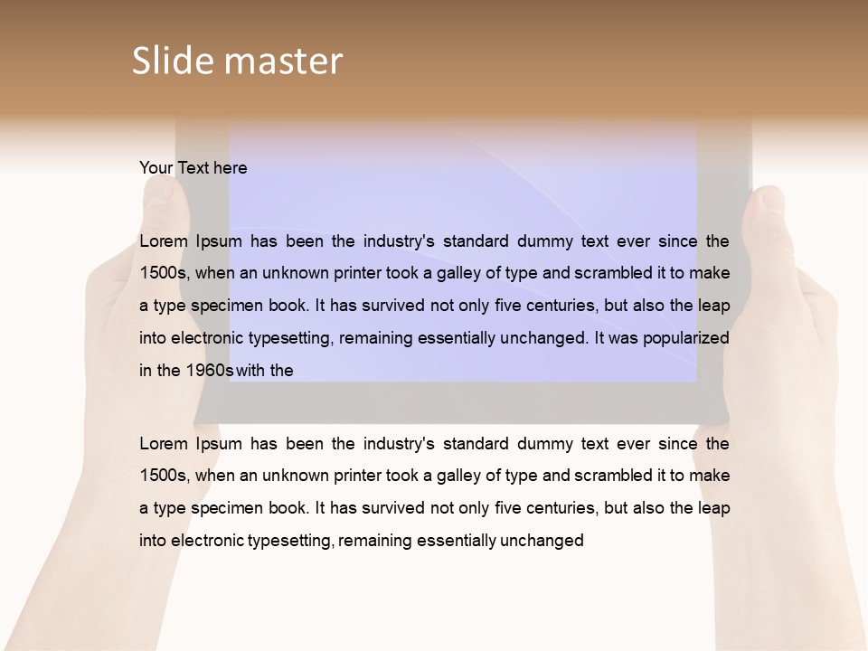 Holding Hand Modern PowerPoint Template