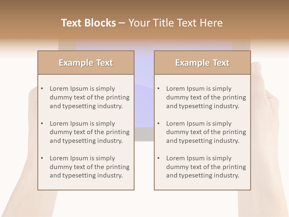 Holding Hand Modern PowerPoint Template