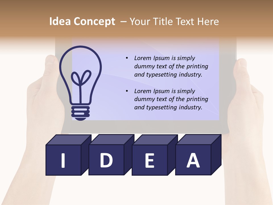 Holding Hand Modern PowerPoint Template