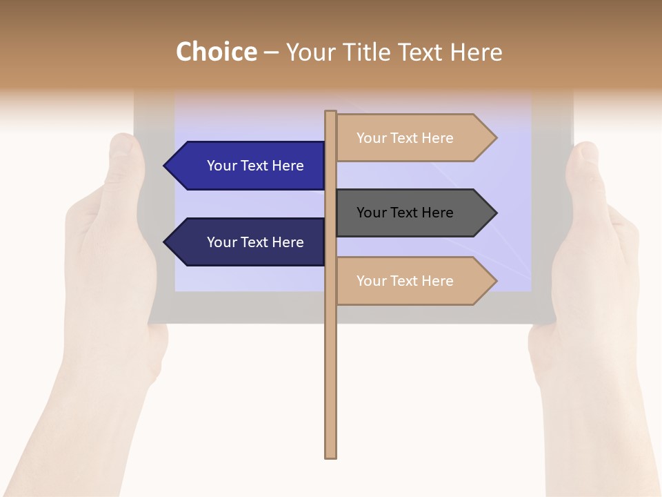 Holding Hand Modern PowerPoint Template