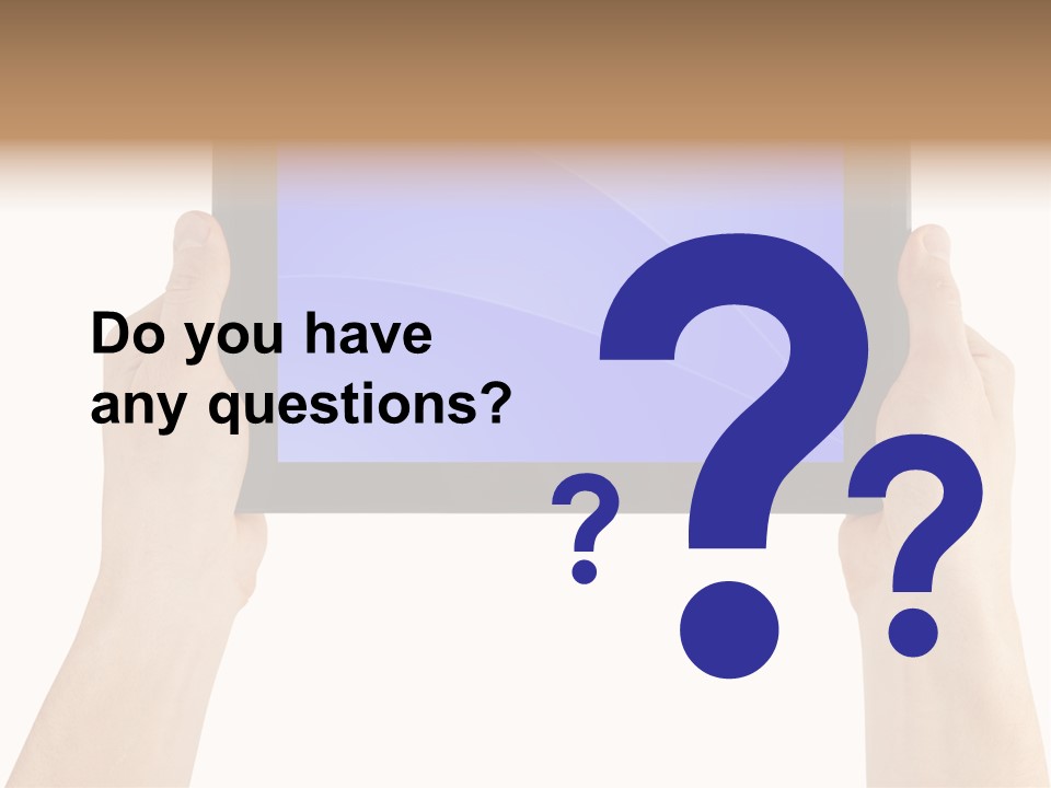 Holding Hand Modern PowerPoint Template