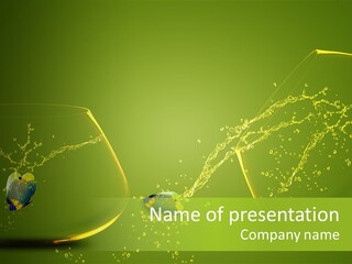 Diving Freedom Angel PowerPoint Template