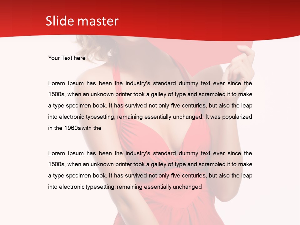 Heart Attractive Portrait PowerPoint Template