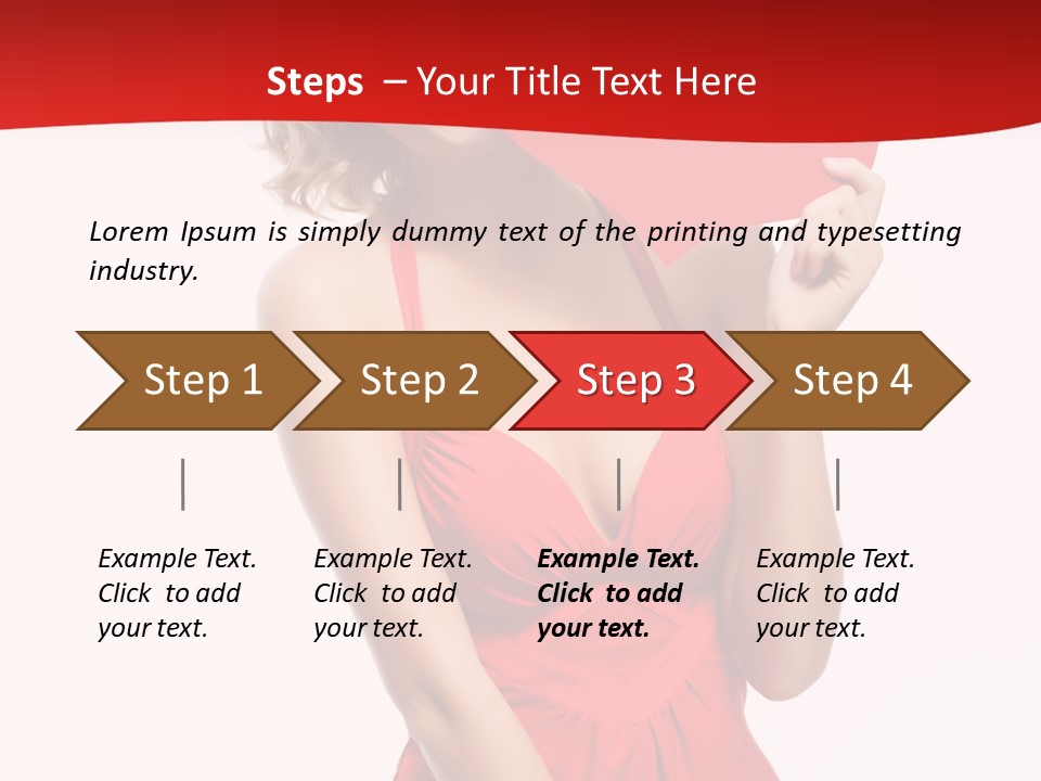 Heart Attractive Portrait PowerPoint Template