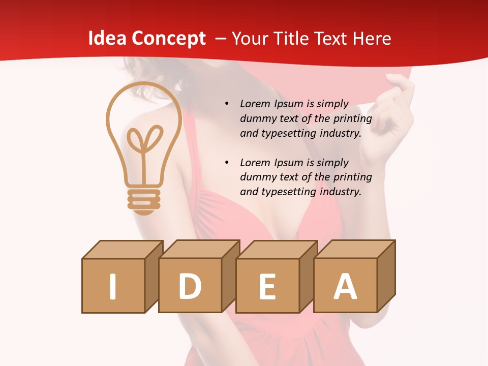 Heart Attractive Portrait PowerPoint Template