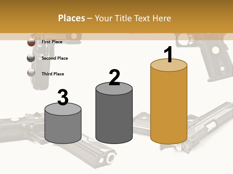 Automatic Compact Firearm PowerPoint Template
