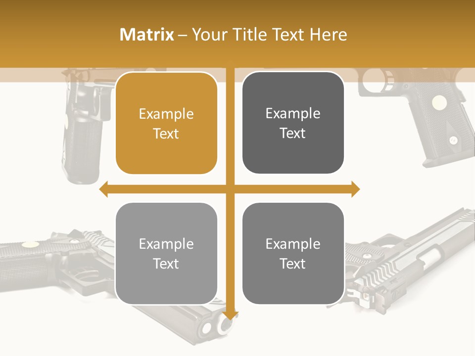 Automatic Compact Firearm PowerPoint Template