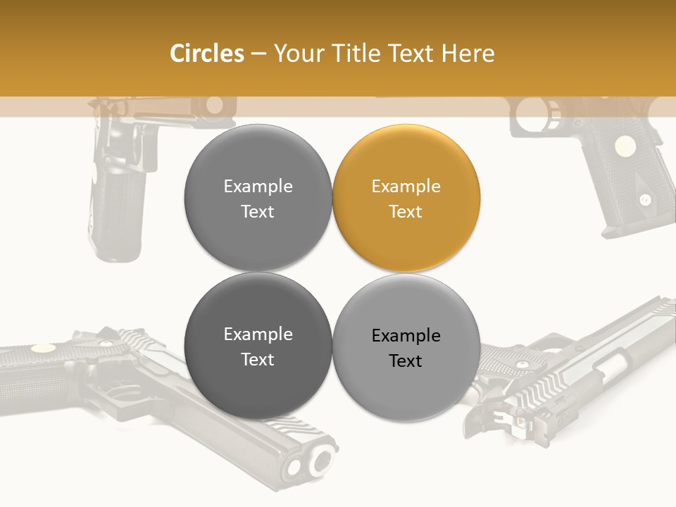 Automatic Compact Firearm PowerPoint Template