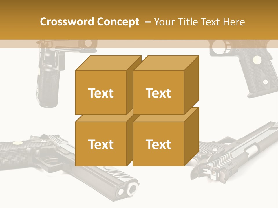 Automatic Compact Firearm PowerPoint Template