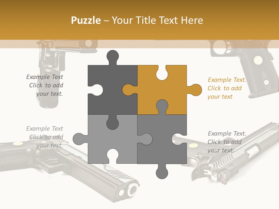 Automatic Compact Firearm PowerPoint Template