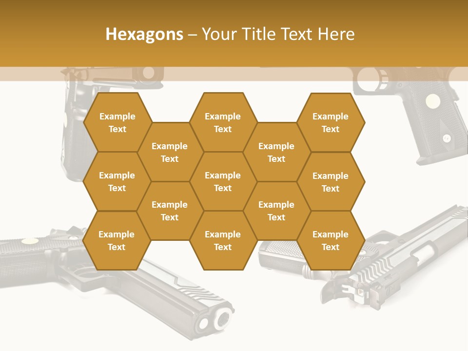 Automatic Compact Firearm PowerPoint Template
