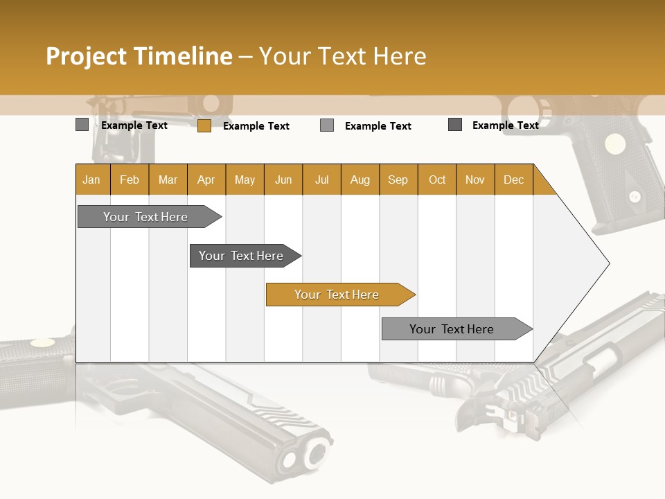 Automatic Compact Firearm PowerPoint Template