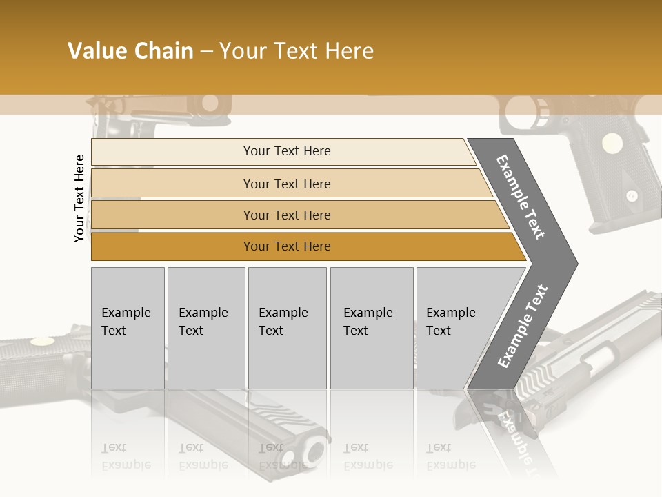 Automatic Compact Firearm PowerPoint Template