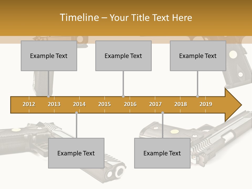 Automatic Compact Firearm PowerPoint Template
