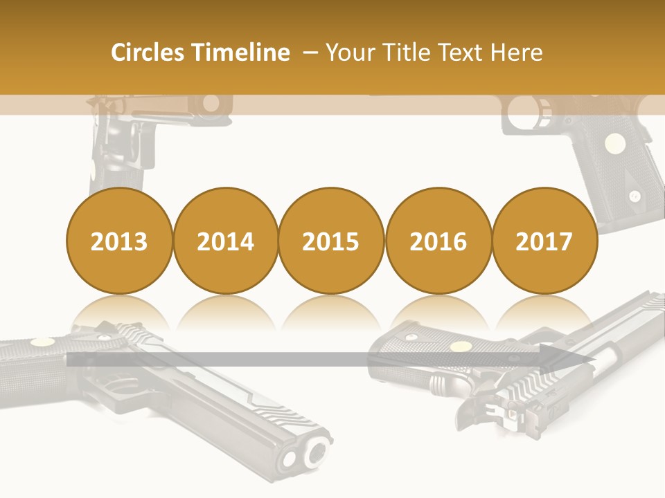 Automatic Compact Firearm PowerPoint Template