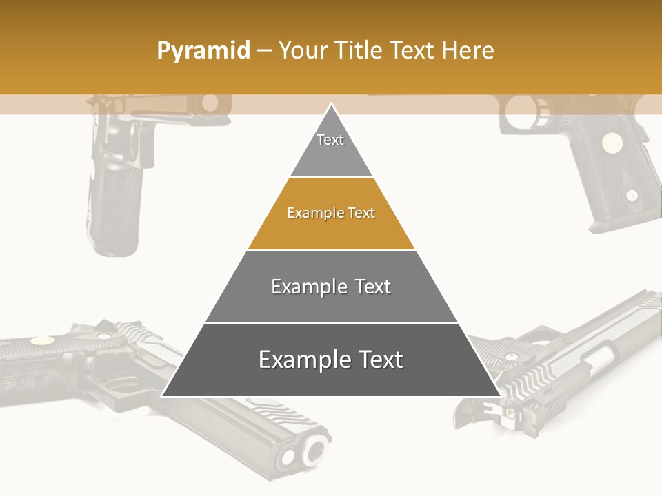 Automatic Compact Firearm PowerPoint Template