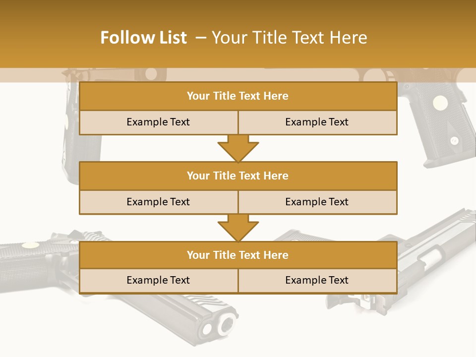 Automatic Compact Firearm PowerPoint Template
