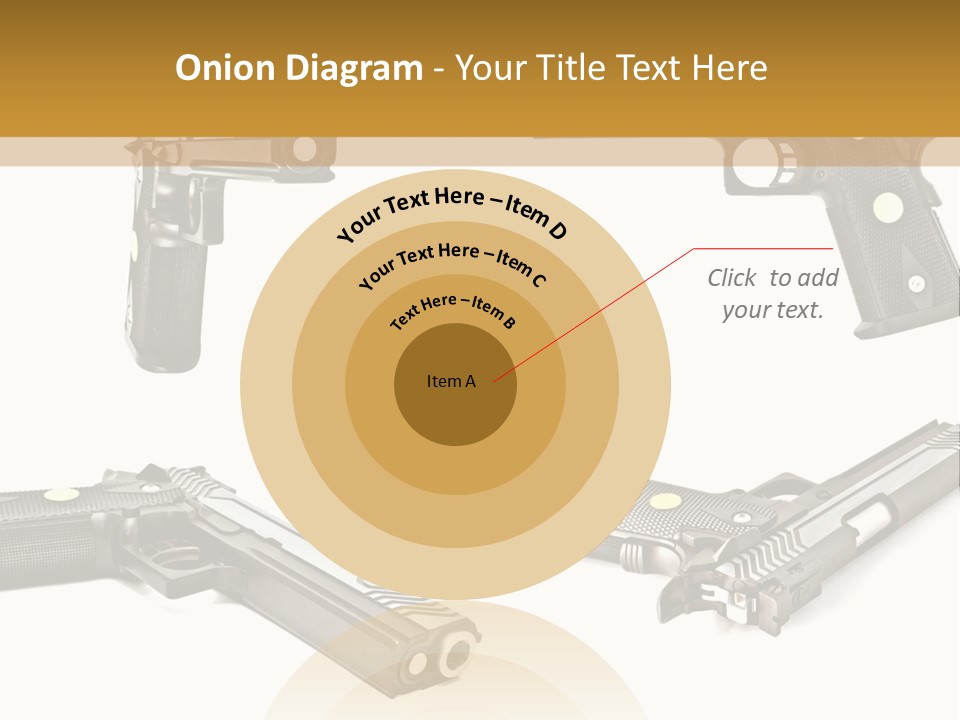 Automatic Compact Firearm PowerPoint Template