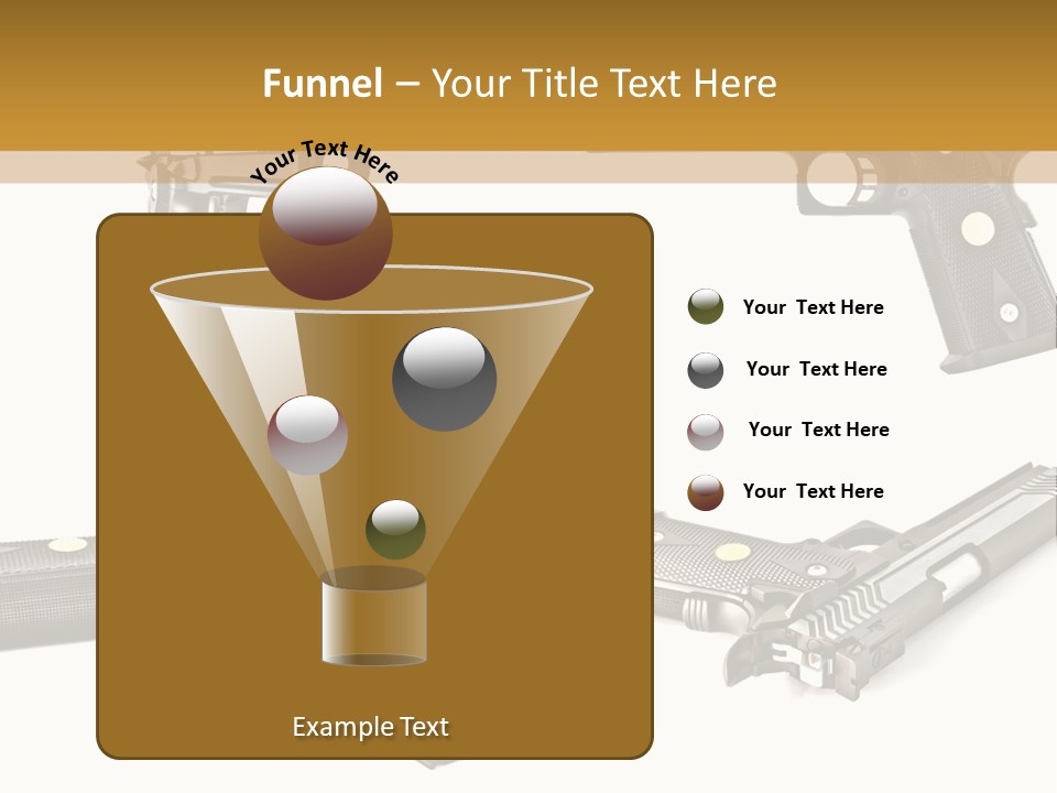 Automatic Compact Firearm PowerPoint Template