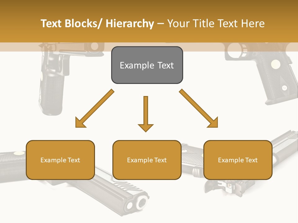 Automatic Compact Firearm PowerPoint Template