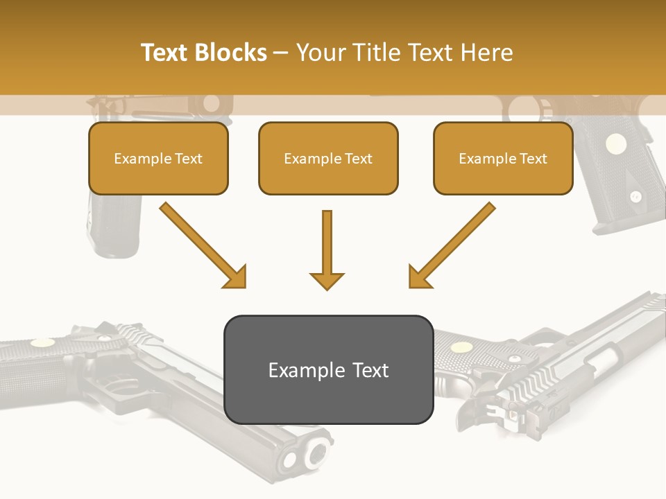 Automatic Compact Firearm PowerPoint Template