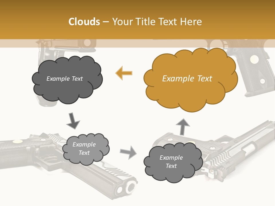 Automatic Compact Firearm PowerPoint Template
