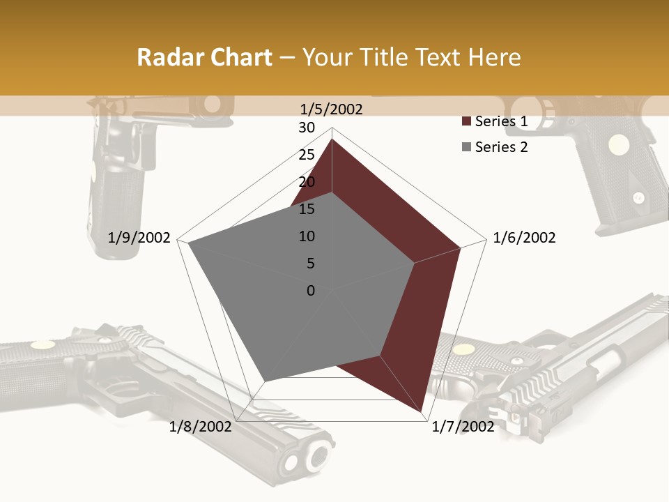 Automatic Compact Firearm PowerPoint Template